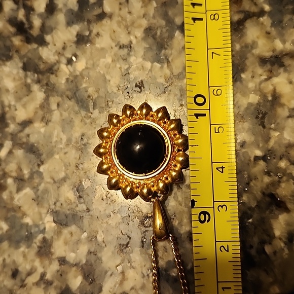 Vintage Nolan Miller Interchangeable Sunflower Pendant Gold Tone Chain Necklace - Picture 11 of 13